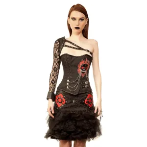 Bohdanko Gothic Ladies Authentic Steel Boned Overbust Corset Dress