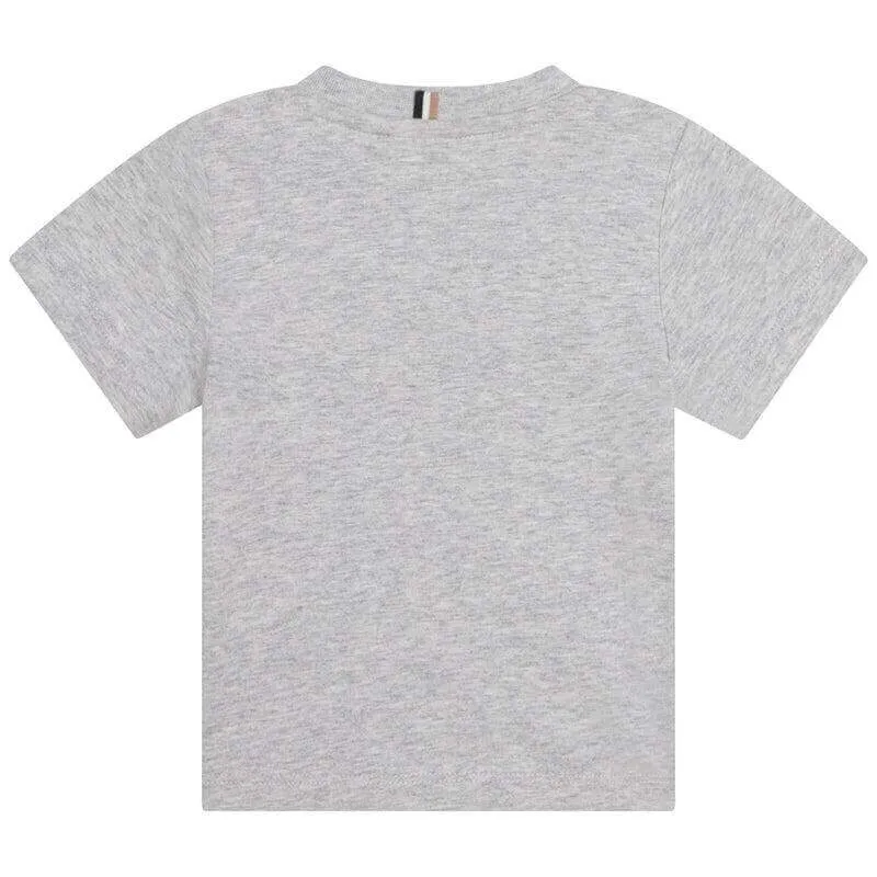 Boys Grey Short Sleeve Print T-shirt