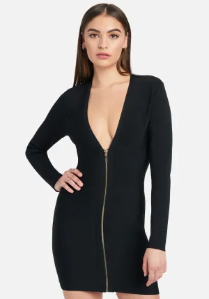 Corset Long Sleeve Bandage Dress