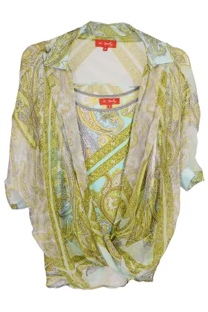 ECLOSION Printed Chiffon Top