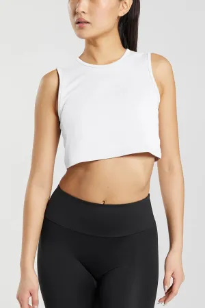 Harper White Crop Top