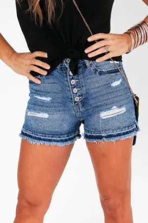 High Rise Buttoned Shorts