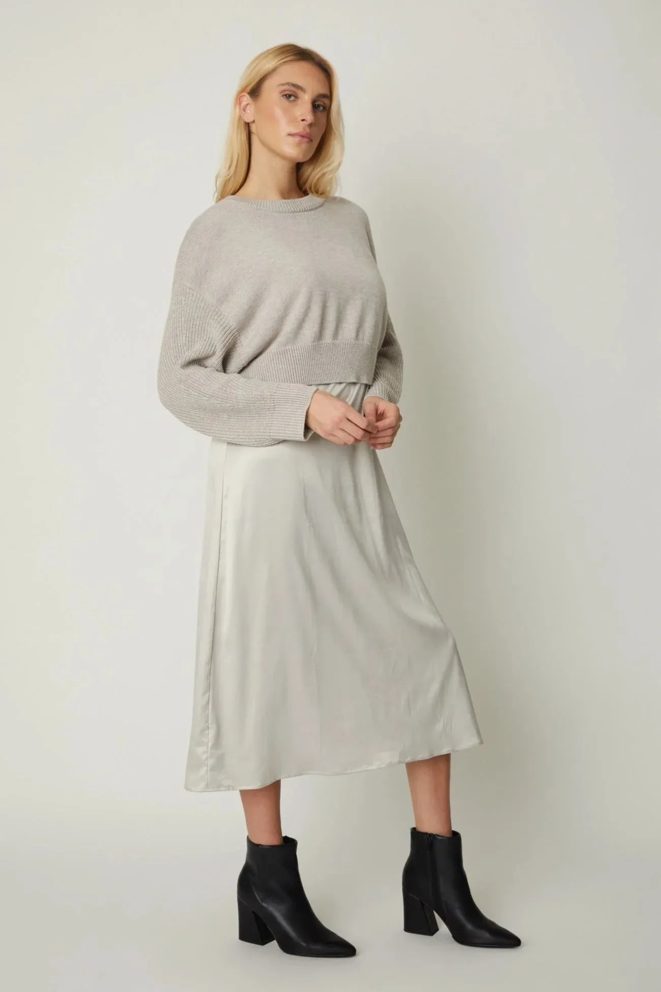 JS71 Willow Sweater Slip Dress