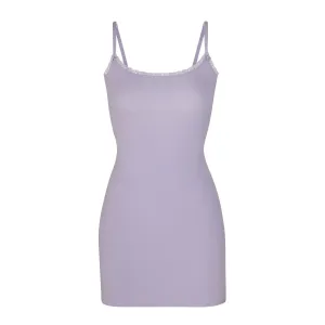 LACE POINTELLE SLIP DRESS | LAVENDER