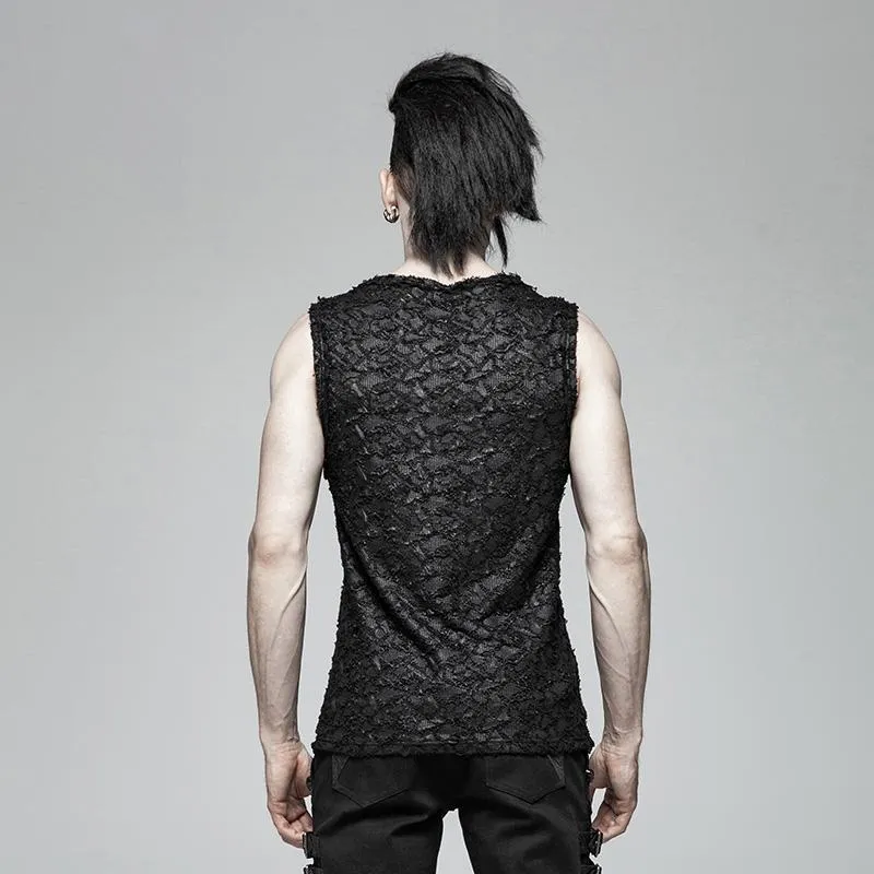 Men's Goth Ripped Tank Tops