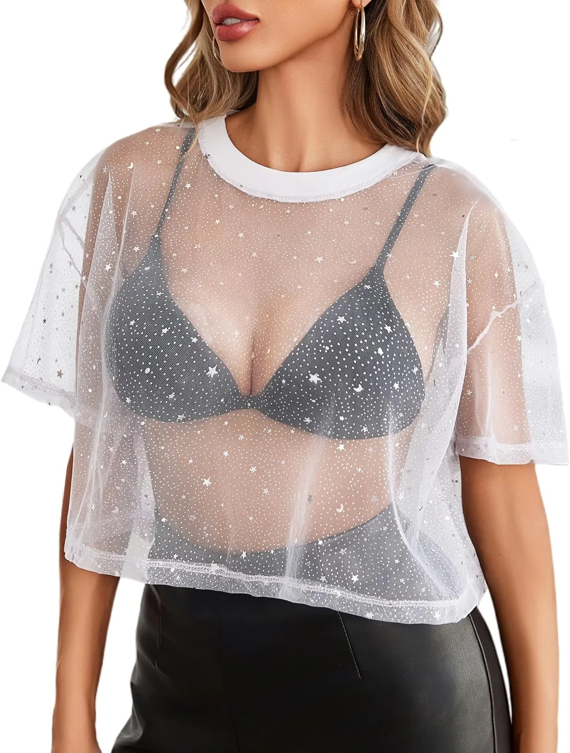 Mesh Tops See Through Shirts