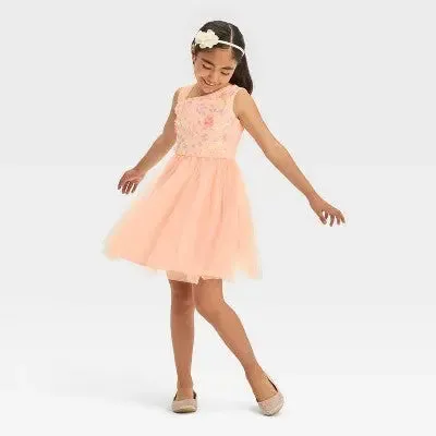 New - Girls' One-Shoulder Sequin Dress - Cat & Jack