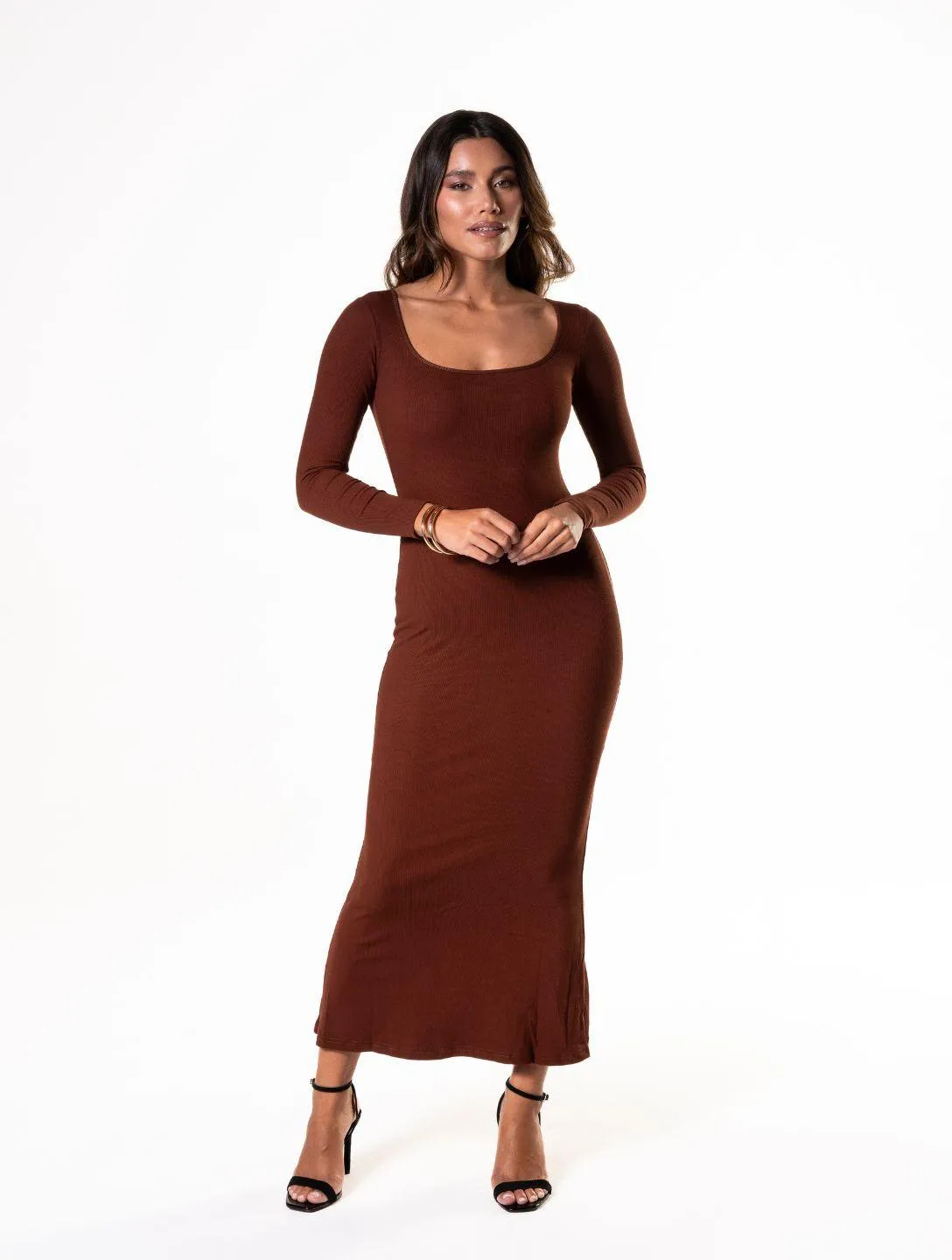 Shapewear Long Sleeve Dress