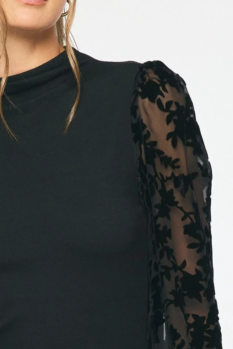 Sheer Long Sleeve Top