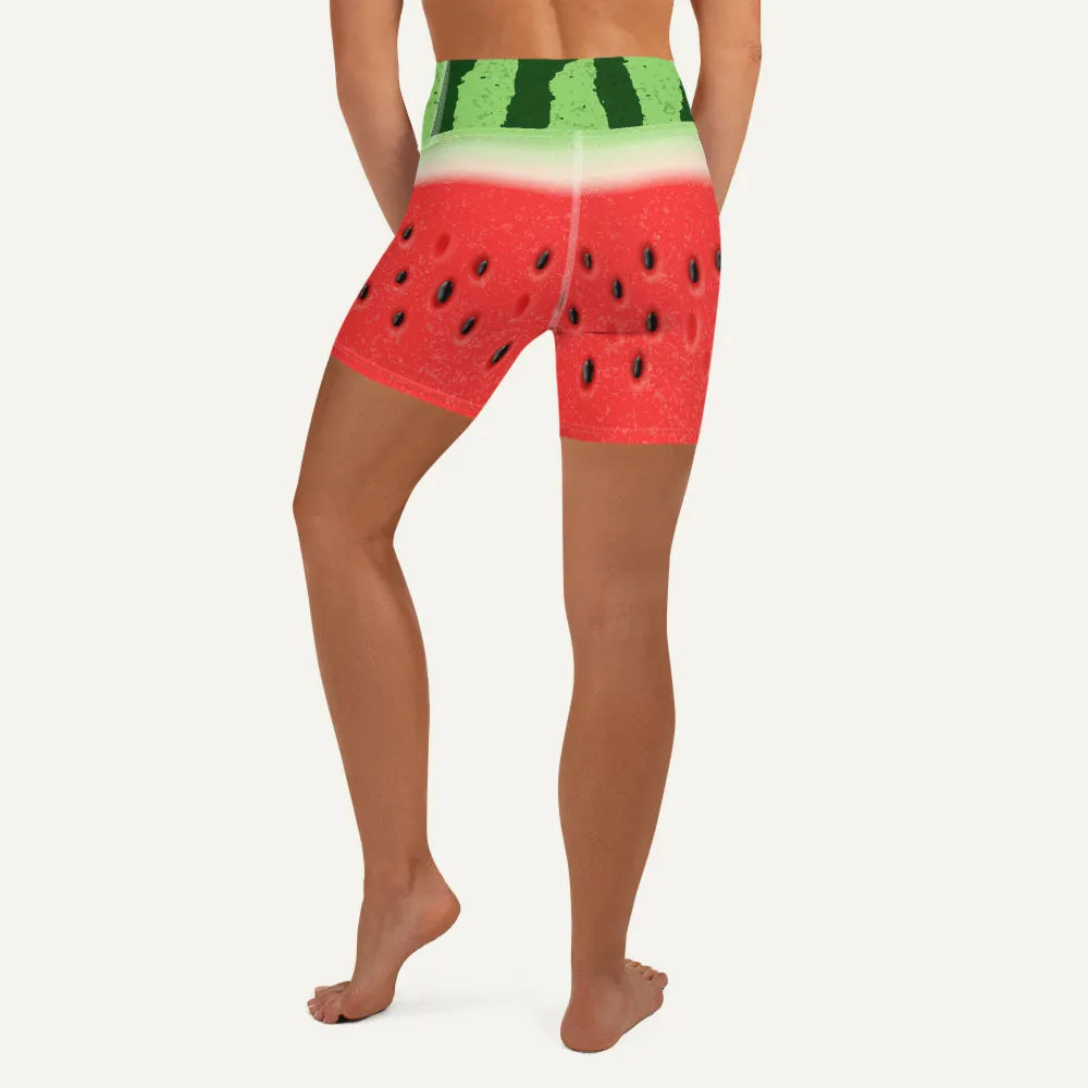 Watermelon High-Waisted Shorts