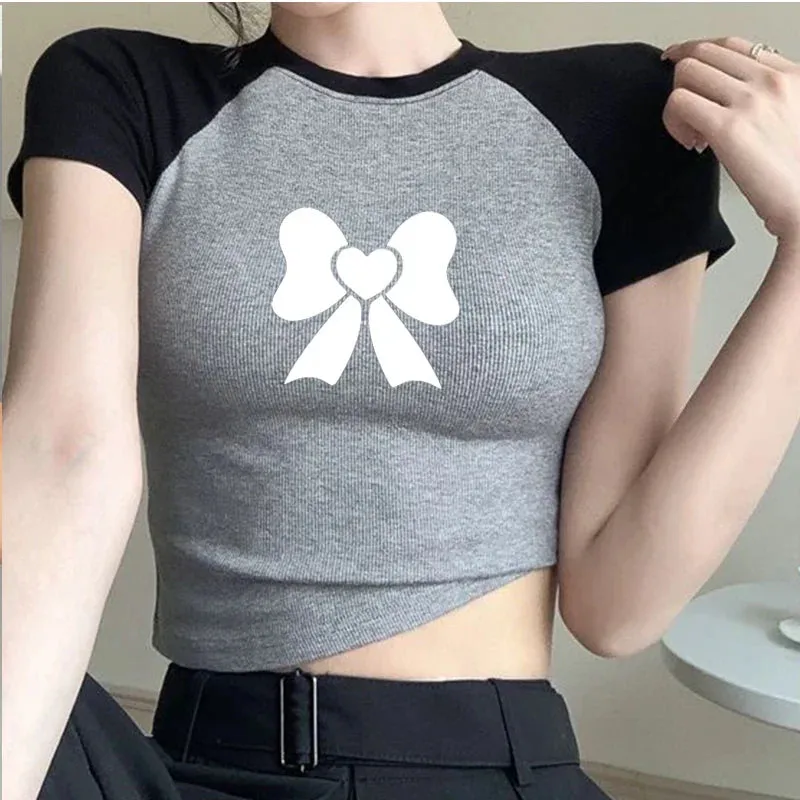 Women Y2k Graphic Crop Top Fairy Grunge Crop Top