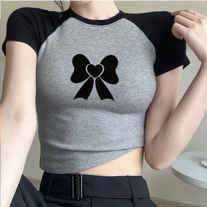 Women Y2k Graphic Crop Top Fairy Grunge Crop Top